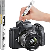 Camera Touch Up Paint Pen with Marker Tip, Compatible with Canon/Sony/Nikon/Fujifilm, Repairs Scratches on Body/Lens/Buttons/Tripod, Long-Lasting Color Scheme (Bright Black)
