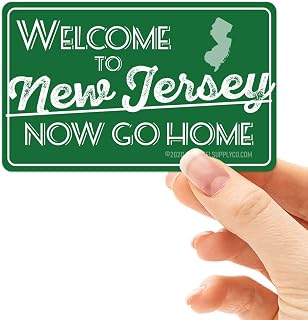 Welcome to New Jersey Now Go Home Sticker - NJ Turnpike Sticker for Hydroflask - East Coast, Jersey Shore, South Jersey Bumper Sticker