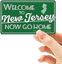 Welcome to New Jersey Now Go Home Sticker - NJ Turnpike Sticker for Hydroflask - East Coast, Jersey Shore, South Jersey Bumper Sticker
