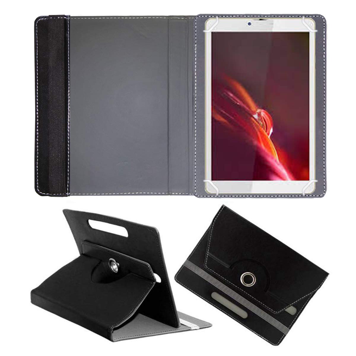 Fastway Rotating Leather Flip Case for Swipe Slate 8 inch Tablet Cover Stand Black (B07VRZR94N) Amazon Price History, Amazon Price Tracker