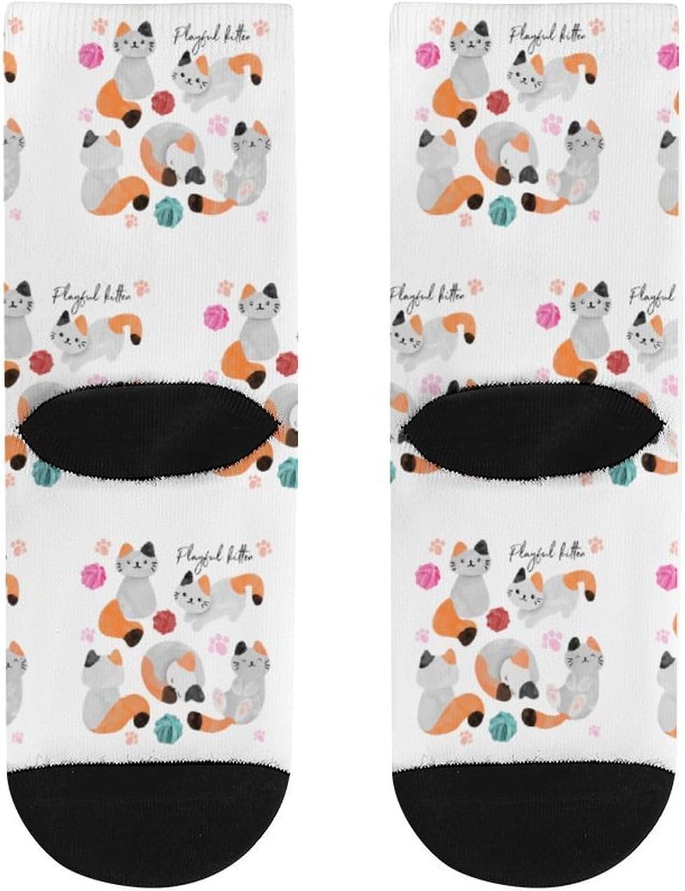 Watercolor Cats Knee High Socks Athletic Long Stockings Sport Casual Crew Tube Sock Boot 30cm