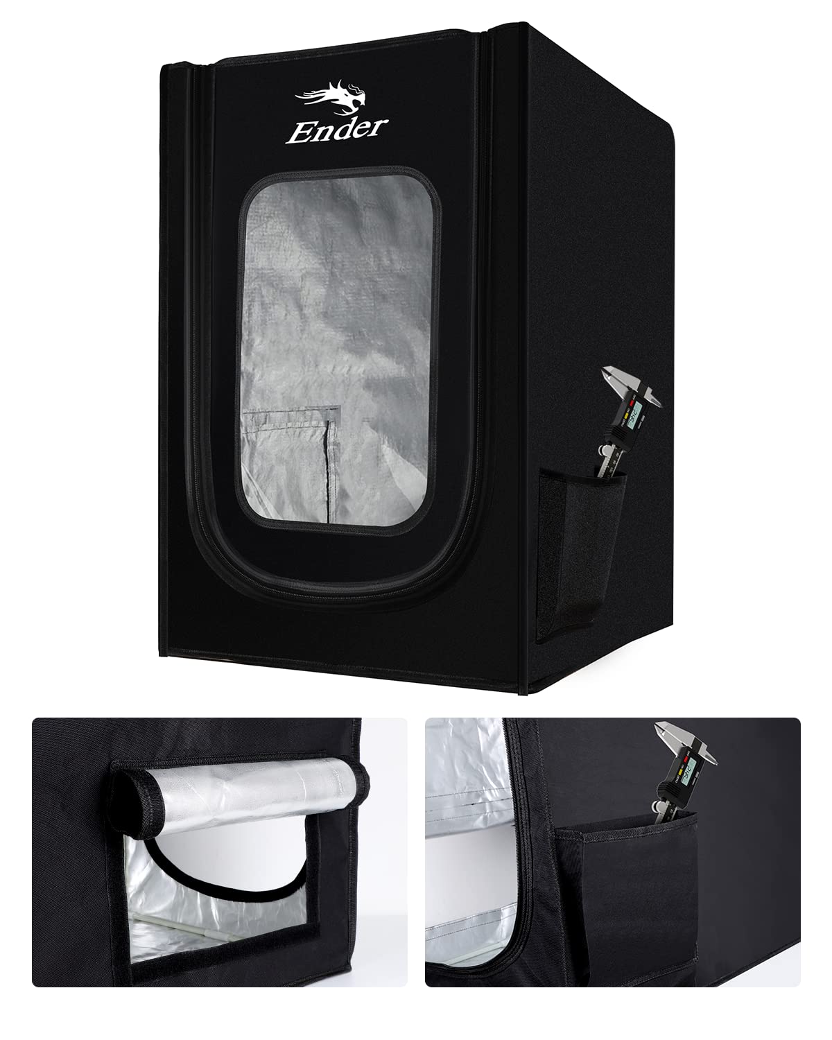 Creality Official 3D Printer Enclosure Fireproof and Dustproof Tent Constant Temperature Protective Cover Storage 480*600*720mm for Ender 3/Ender 3V2/Ender 3S/S1/S1 Pro/Ender 3Pro/Ender 3 Neo/3 V2 Neo