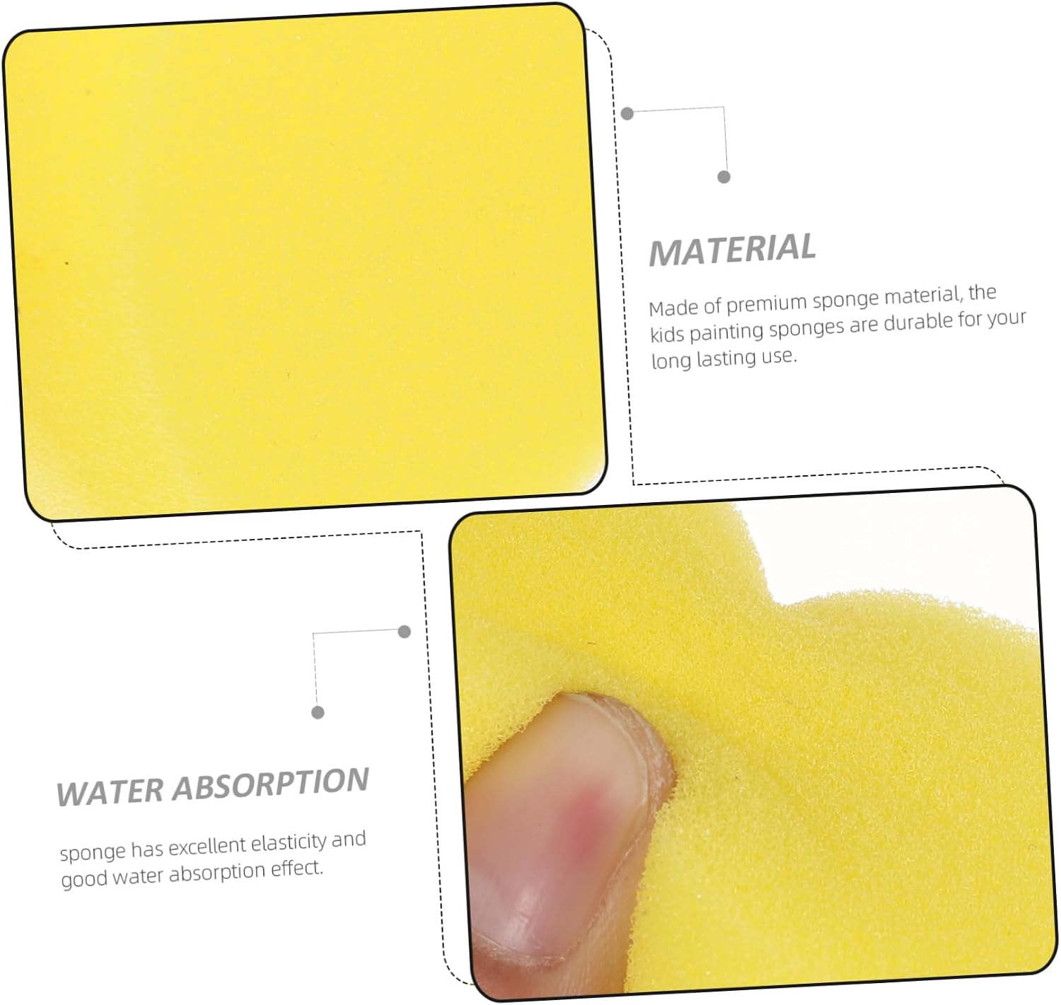 10pcs Boy Girl Painting Sponge Round Sponges for Boys and Girls Art Projects Crafting and Pottery High Absorption Cleaning Tool for Amusement Parks and Kindergartens