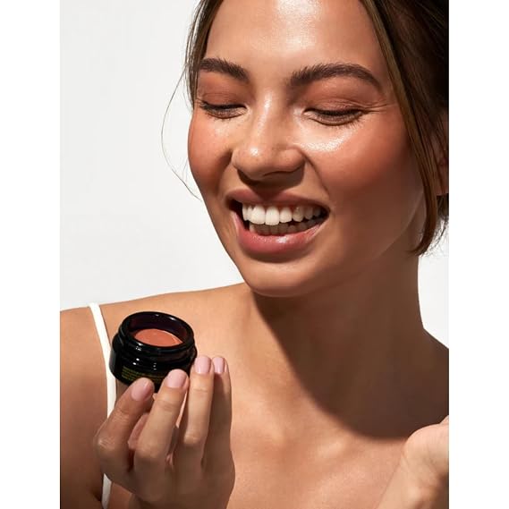 Oio Melting Blush Sunlit Multi-Purpose Eye & Cheek Color Face Blush Creamy, Nourishing Tint with Natural Flower Waxes & Botanicals Vitamin C & Cork Oat Extract, Vegan & Fragrance-Free, 10g