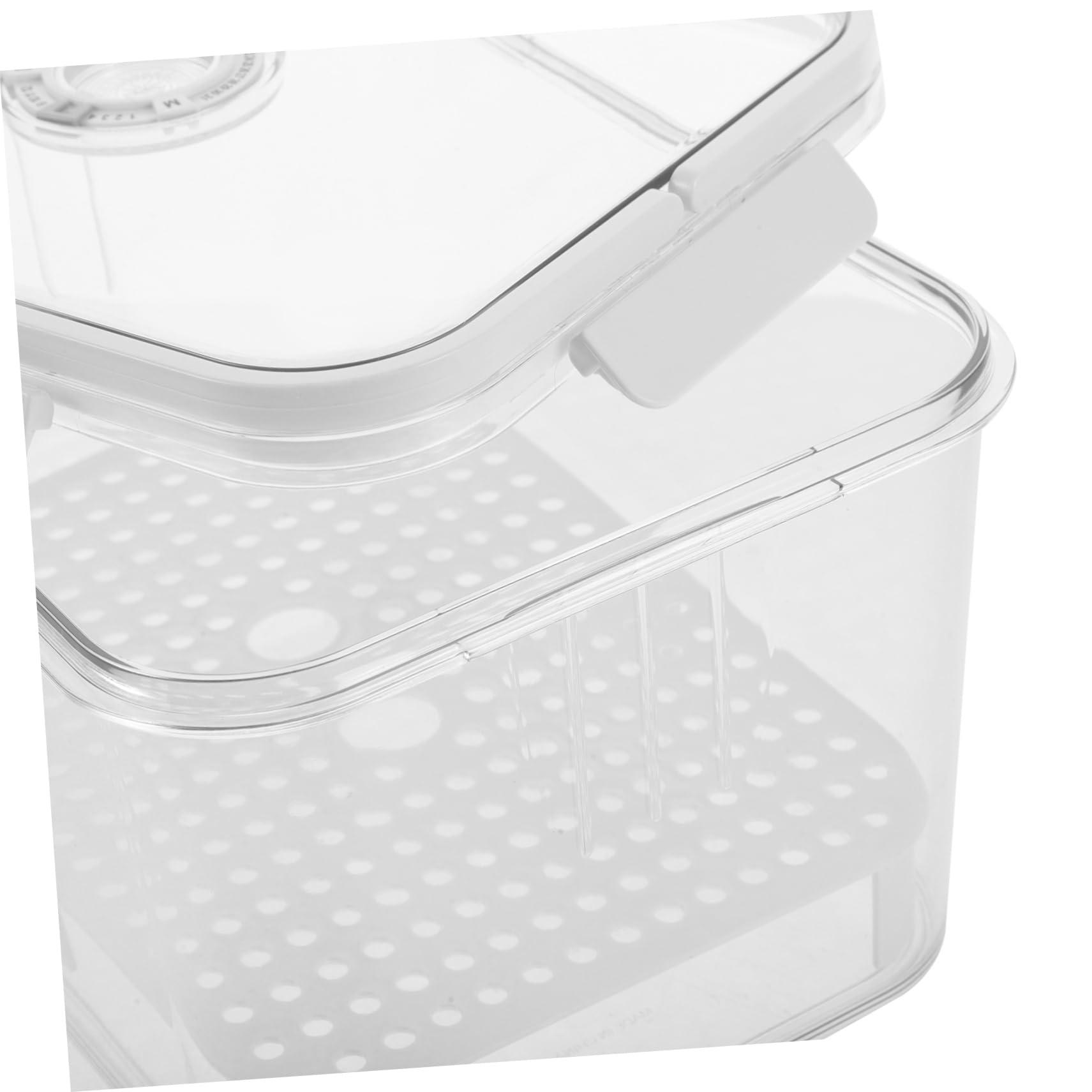 Contenitore per Pane in Plastica con Manici e Chiusura Ermetica | Indicatore Orario, Design Salvaspazio, per Pane e Pasticceria Fatta in Casa su Piano Cucina