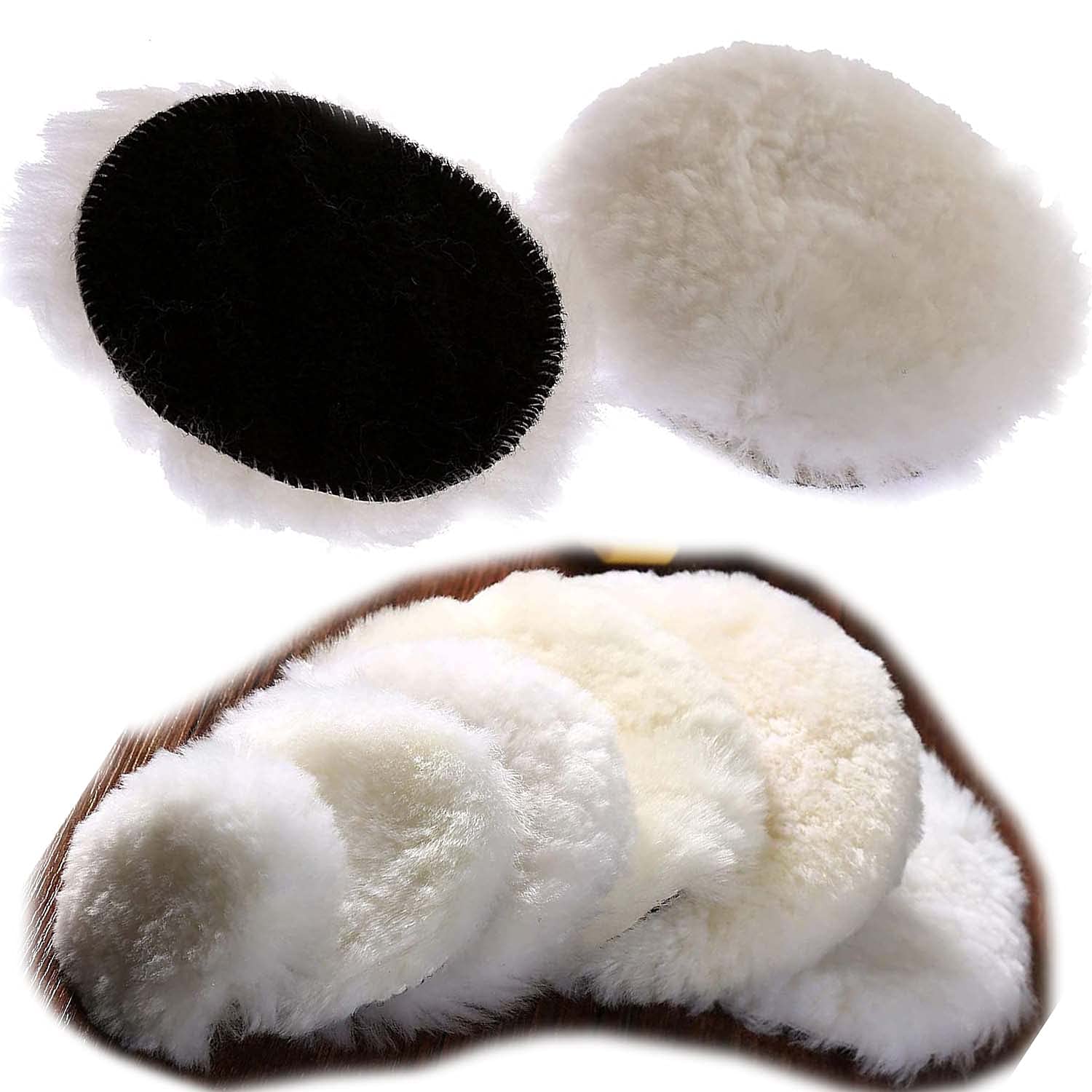 DIY Crafts 2 Pcs, 3" inch Only Wool Pad, Only Wool Pad, Polishing Drill Buffing Felt Pads Waxing Sealing Glaze Finishing Glass Scrac (2 Pcs, 3" inch Only Wool Pad)