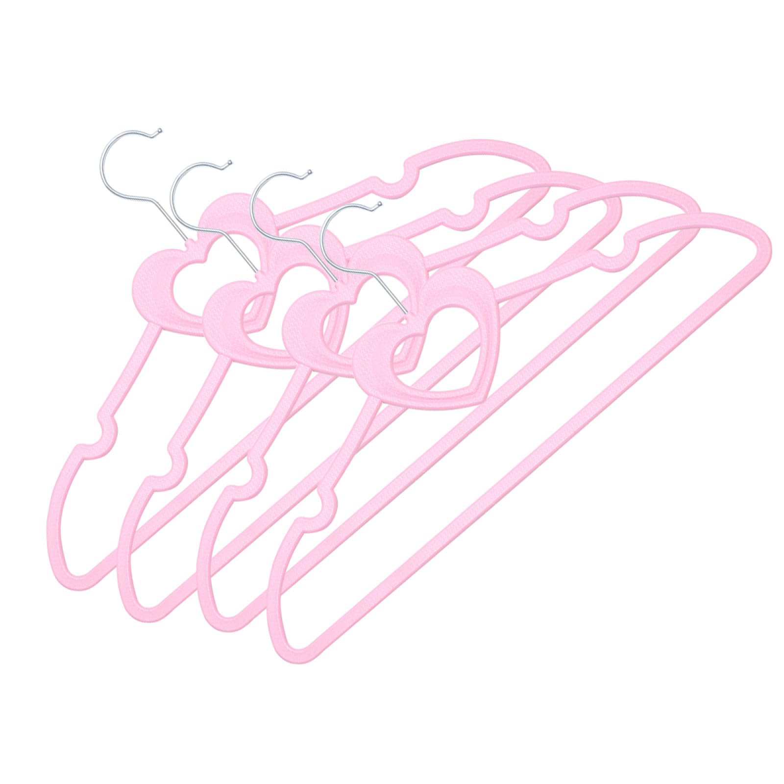 Praktischer Kleiderständer Formschöne Heimaufhänger zum Schutz der Kleidung Kleiderbügel Zufälliger Stil Rosa aus Abs Kunststoff 10 Stück mit Anti Rost Haken für Zuhause