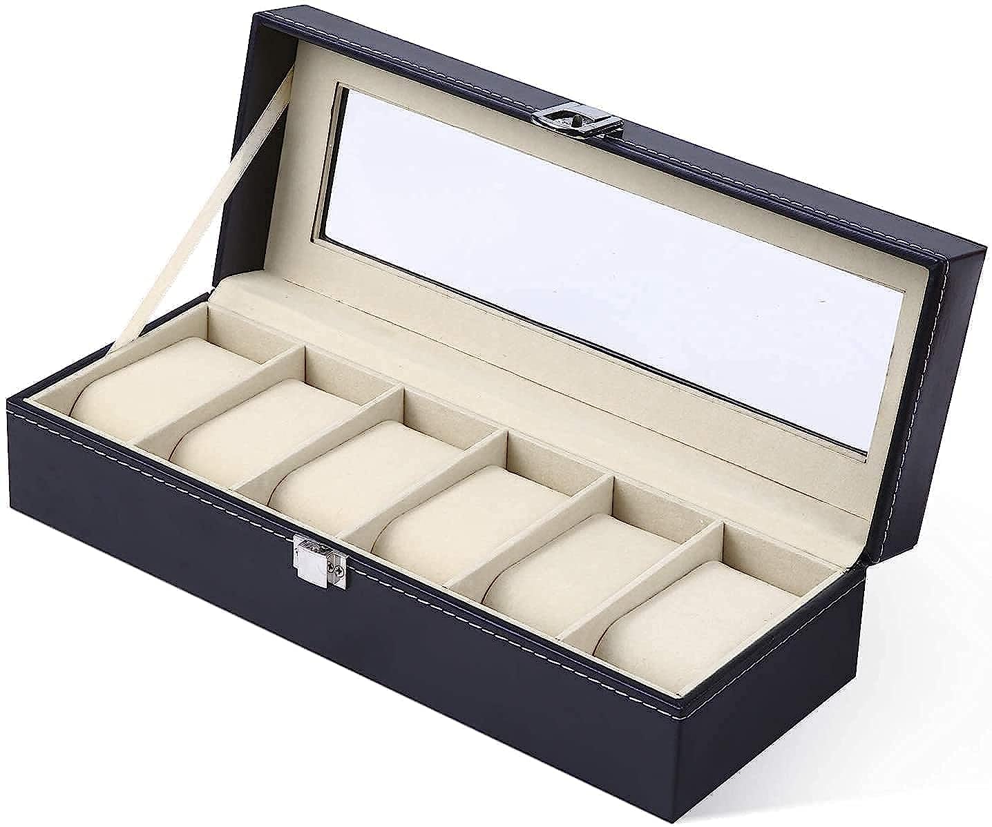 See full amazon price history chart for Mantra Impex 6 Slots Watch Box Watch Holder With Glass Lid Watch Case WatchBox Display Case Organizer Mens & Womens (Multicolor) Mantra Impex 6 Slots Watch Box Watch Holder With Glass Lid Watch Case WatchBox Display Case Organizer Mens & Womens (Multicolor) (B0CFB4N5FK) Amazon Price History, Amazon Price Tracker