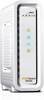 ARRIS SURFboard SB8200 DOCSIS 3.1 Cable Modem , Approved for Comcast Xfinity, Cox, Charter Spectrum, & more , Two 1 Gbps Ports , 1 Gbps Max Internet Speeds , 4 OFDM Channels