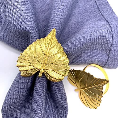 Bronze Serviette Anneau Bouche Tissu Anneau Feuille Coeur Serviette Boucle en Métal Feuille D'érable Serviette Anneau Creative Cover