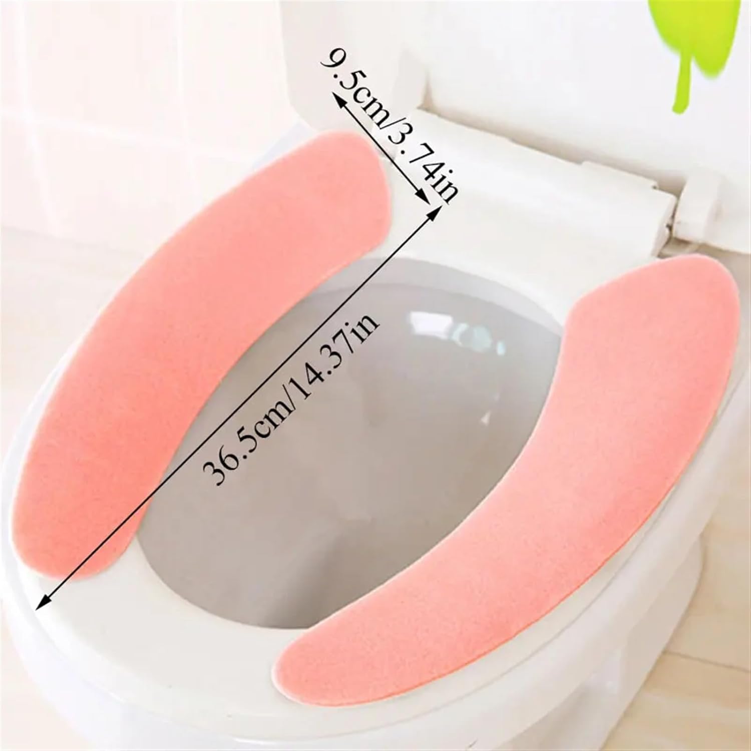 Washroom Warm Washable Health Sticky Toilet Mat Seat Cover Pad Household Reuseable Soft Toilet Seat Cover (Size : Pink)