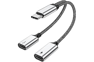 USB C to USB C Female Adapter with Charging Capability