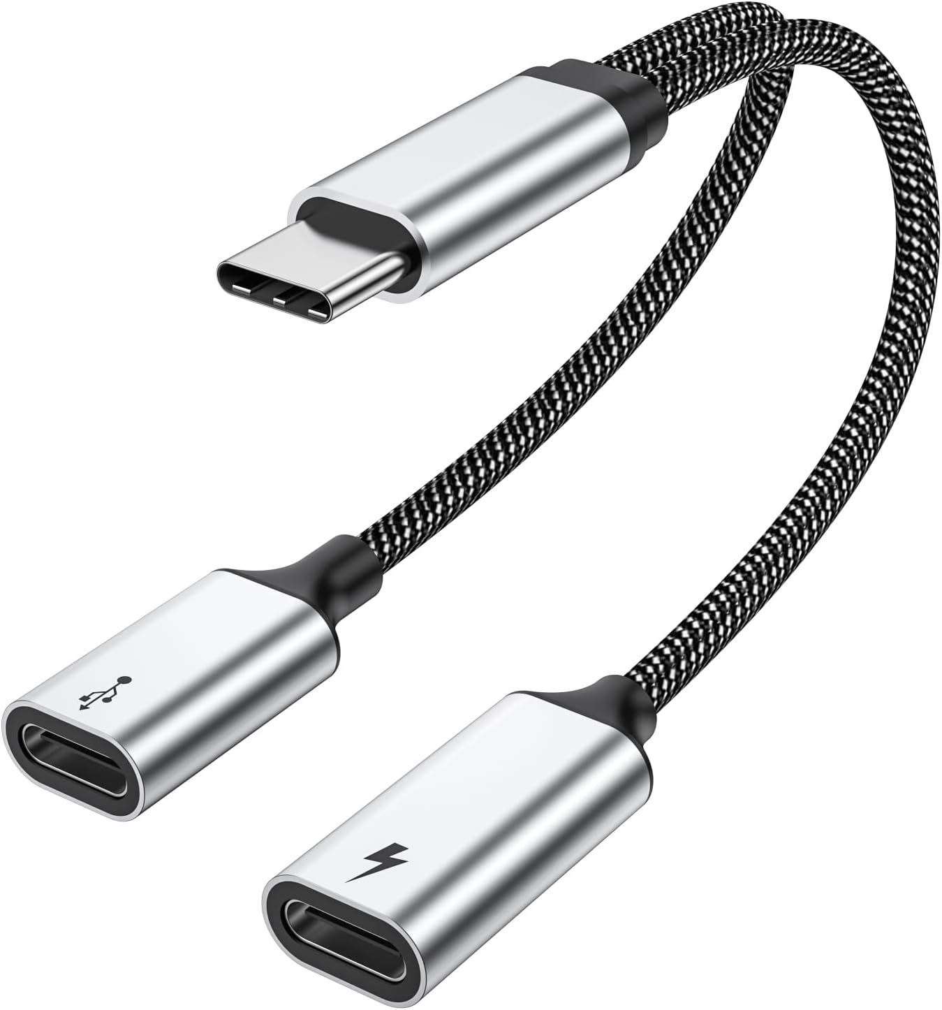 MOGOOD USB C Splitter Type C Y Splitter Cable(NOT for Monitor) C Male to 2USB-C Female Cord (Charging Split NOT Supported) Double USB C Port Hub for Mac,Xbox One,PS5,Quest3