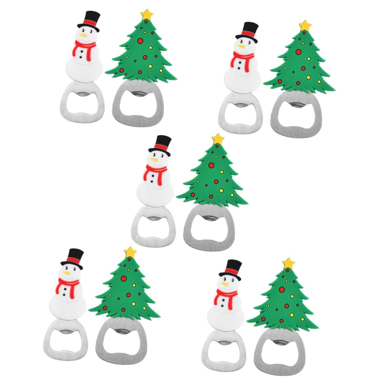 Ouvre-bouteille portable Noël en lot de 10, le petit outil idéal pour vos invités