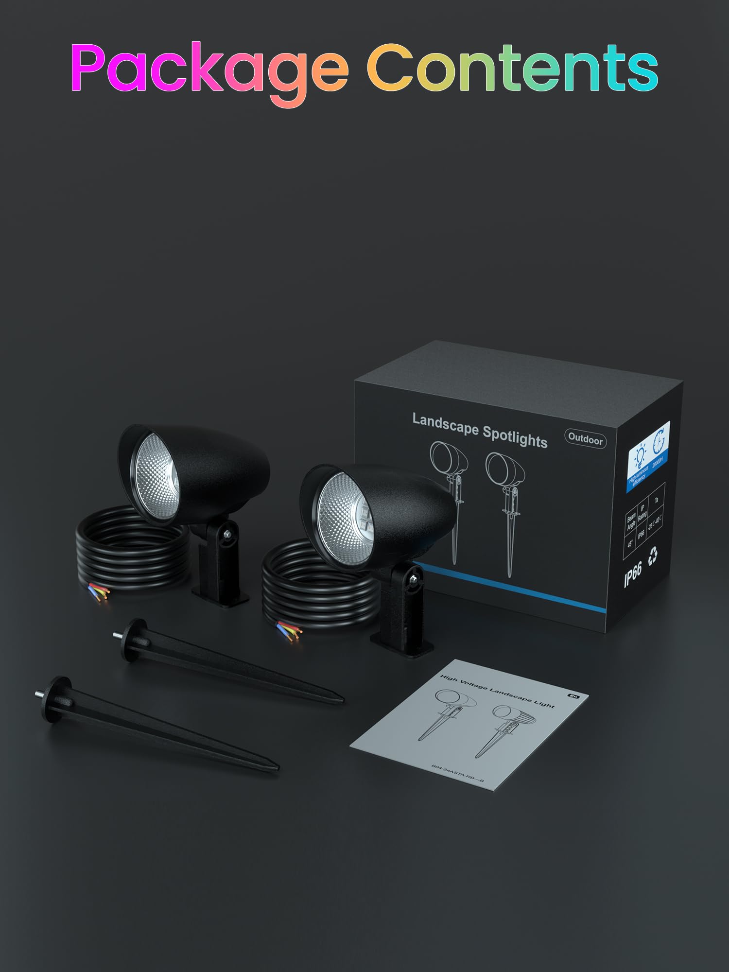 LINKE Foco de Jardín Exterior 20W 2 Piezas Focos LED RGB 1880LM Super Brillante, 10 Colores 30 Modos 6 Brillo, IP66 Impermeable Luz de Paisaje con Control Remoto para Camino Árboles Césped