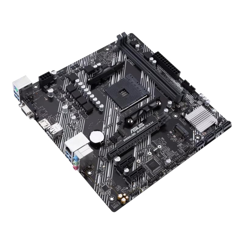 Image of ASUS Prime A520M-K /CSM AMD A520 (Ryzen AM4) Micro ATX Motherboard with M.2 Support, 1 Gb Ethernet, HDMI /D-Sub, SATA 6 Gbps, USB 3.2 Gen 1 Type-A