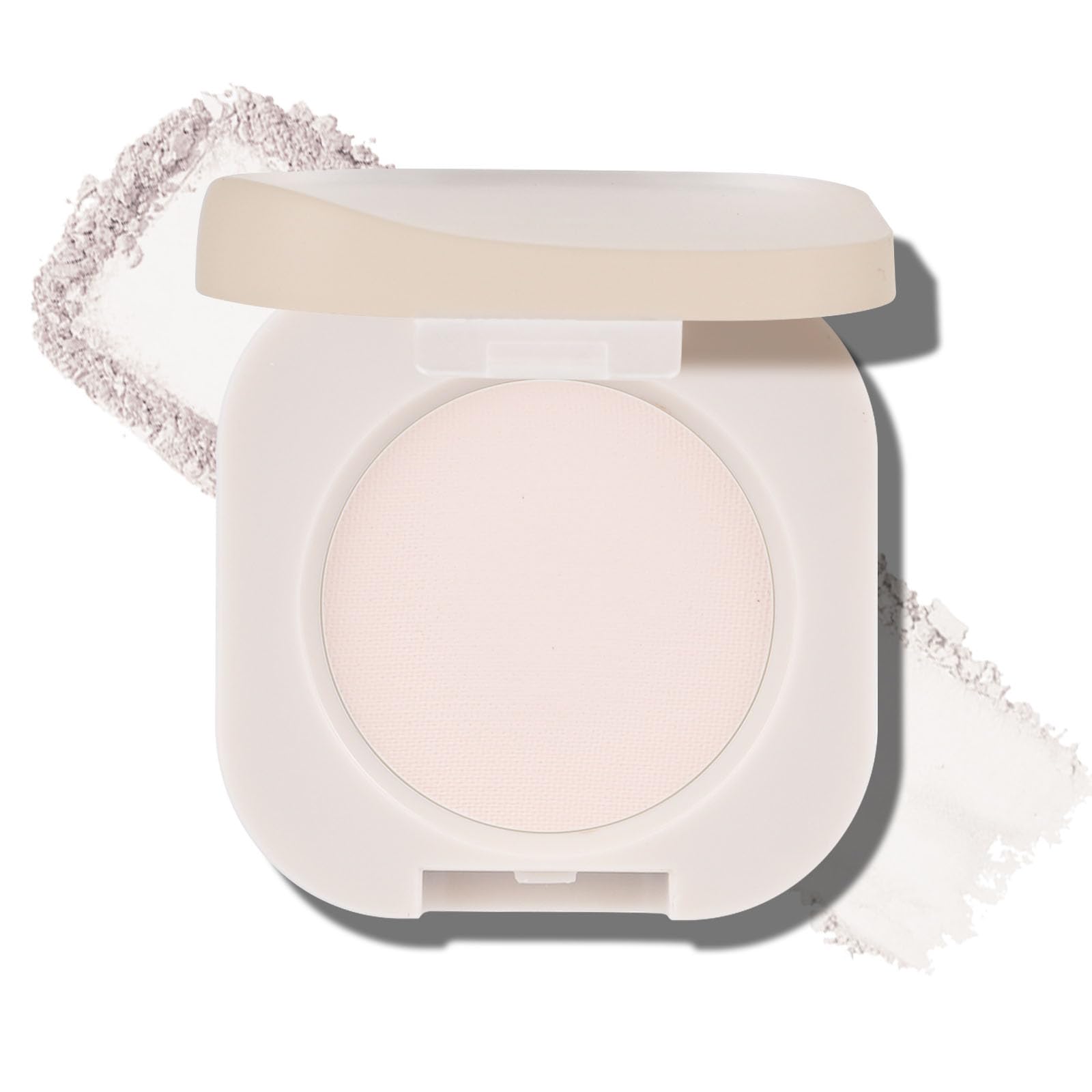 Single Matte Eyeshadow, Sheer Off White Vanilla Eyeshadow, Blendable Brightenning Primer for Eyes Shadow, Ultra-fine Lightweight Powder, Moonlight