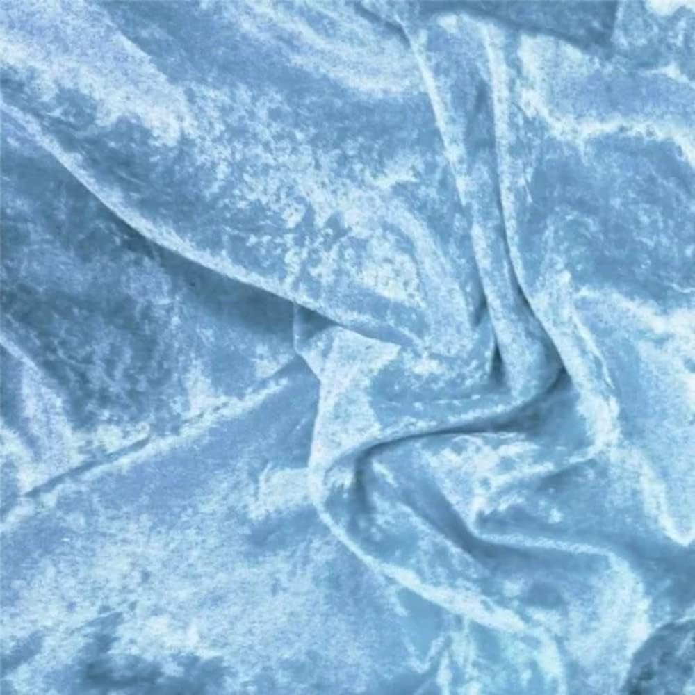 Barcelonetta | Velvet Fabric | Crushed Velvet | Panne Velvet Velour | 96% Velvet, 4% Spandex | 60" Wide | Sewing, Apparel, Decoration (Black, 5 Yards)