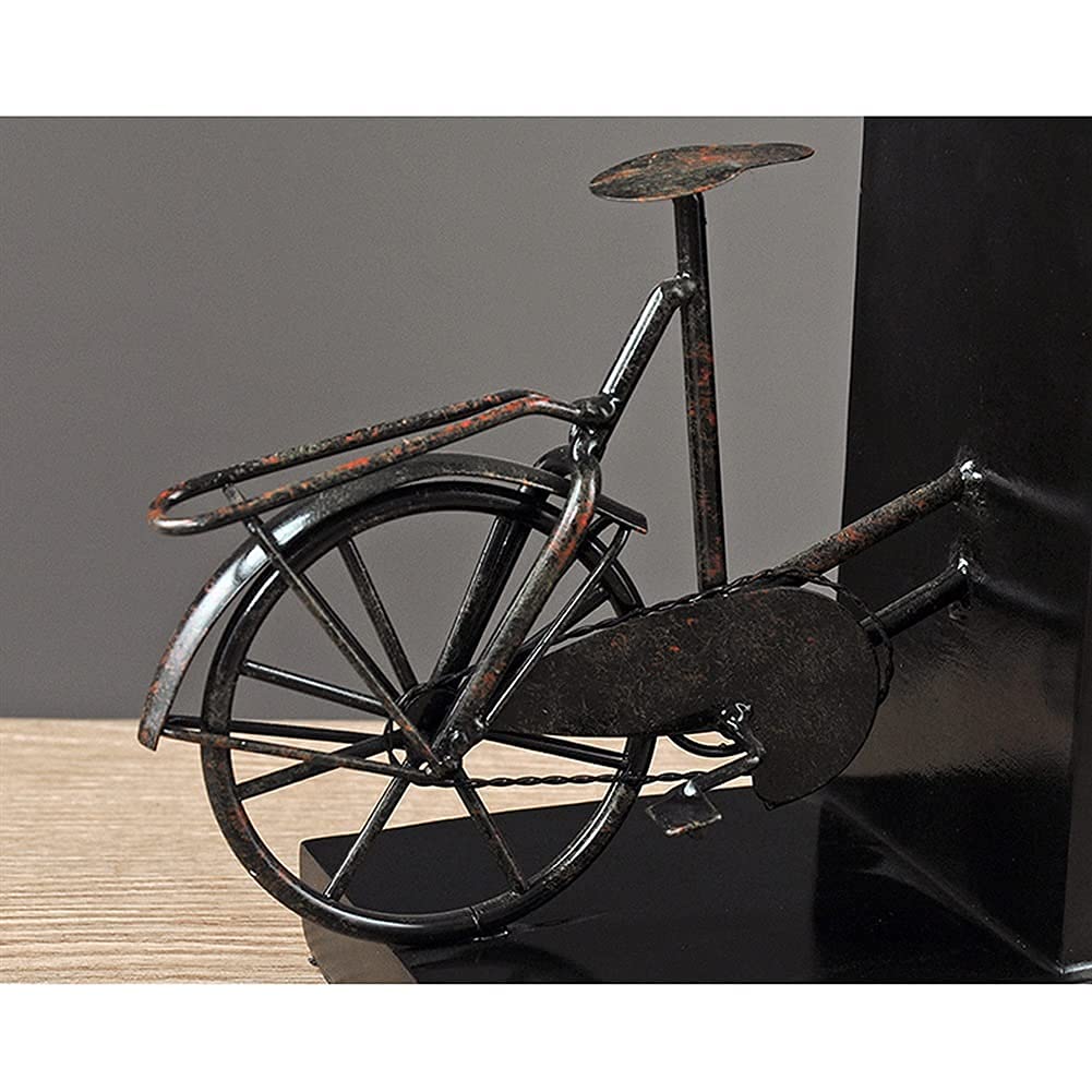 Fermalibri a forma di bicicletta, stile rétro, nostalgico, per libreria, per ufficio, soggiorno, scrivania, decorazione, fermalibri (A)