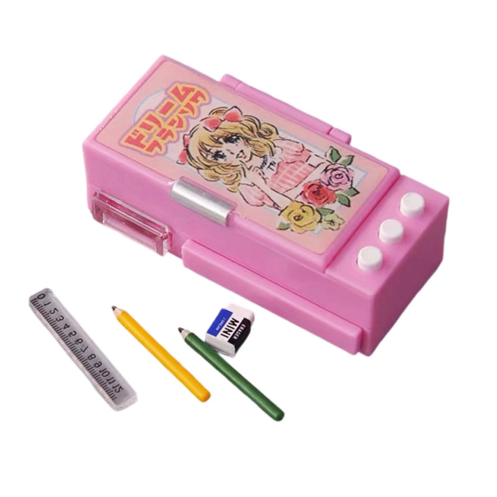 HZBB Multiple Compartments Pencil Holder, Compact Miniature Design in for School Home Novelty Pencil Holder Container