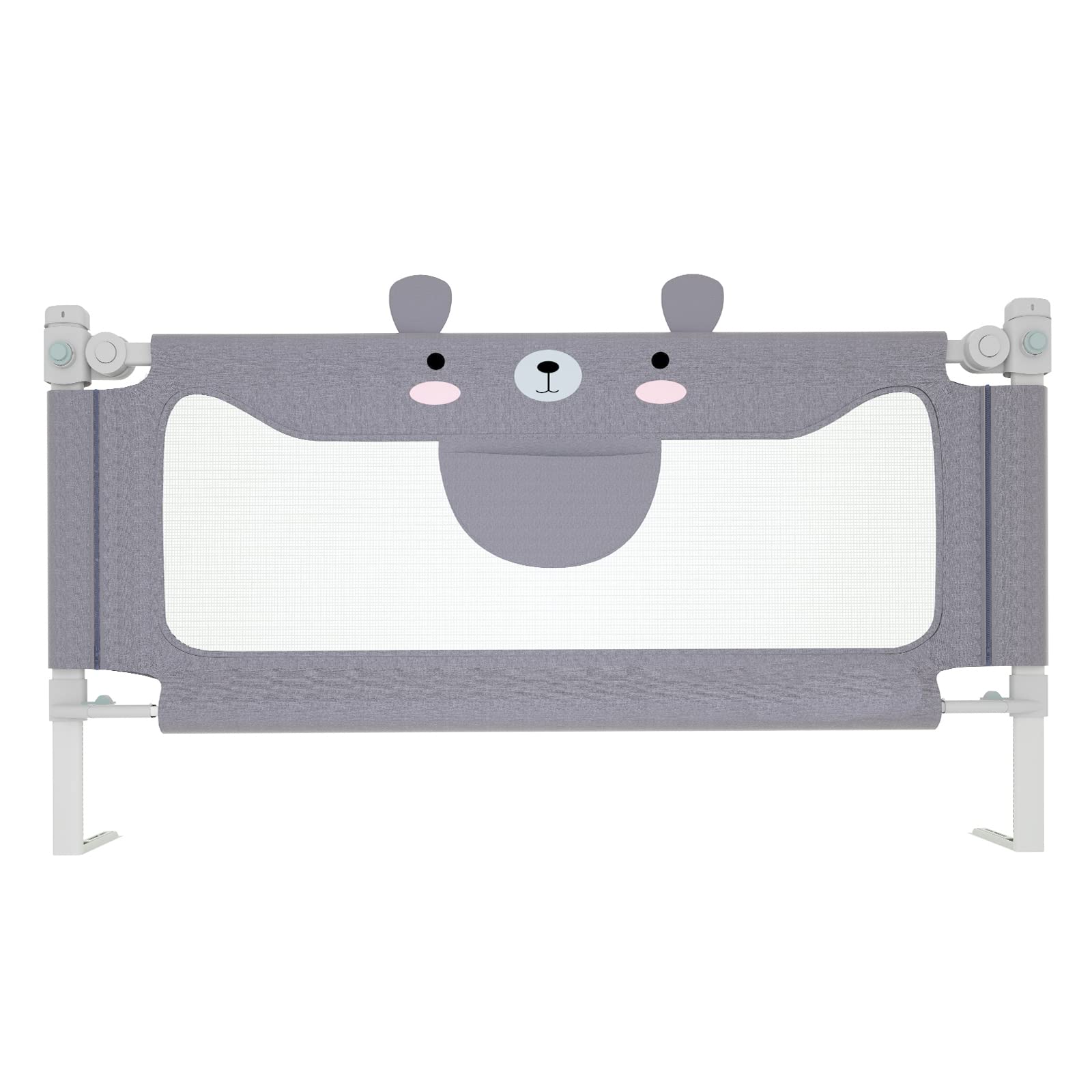 YRHome 180 cm di protezione dalla caduta per bambini, griglia di protezione, griglia di protezione per il letto, regolabile in altezza, cintura di sicurezza portatile, per bambini o anziani