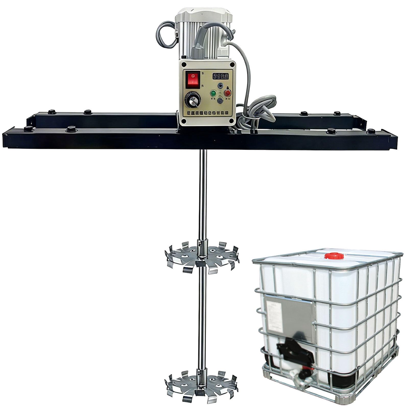 LXPINGMM 265 Gallon Tank Tote Mixer,IBC Electric Paint Mixer,2100W Servo Motor,1 Ton/1000L,Support Hanger,for Viscous Liquid,Ink,Dye,Mixing