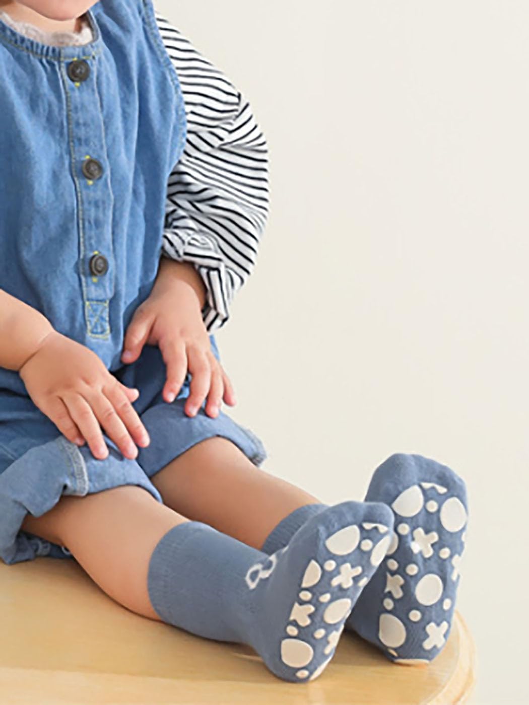 Woeoe 3 Pairs Baby Socks with Grip Cute Pattern Non-slip Toddlers Socks for Kids Girls Boys （1-3 Years Old ） - Image 2