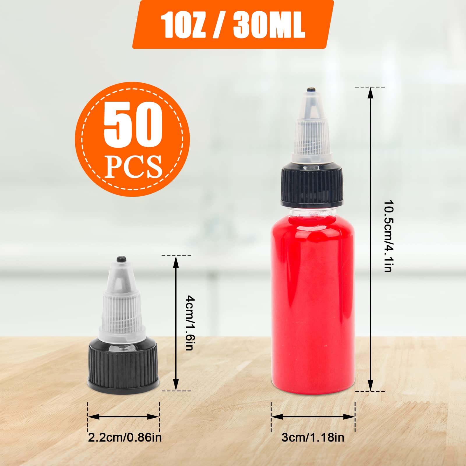 Amazon.com: Adecco LLC 50PCS Plastic Dropper Bottle, 1oz
