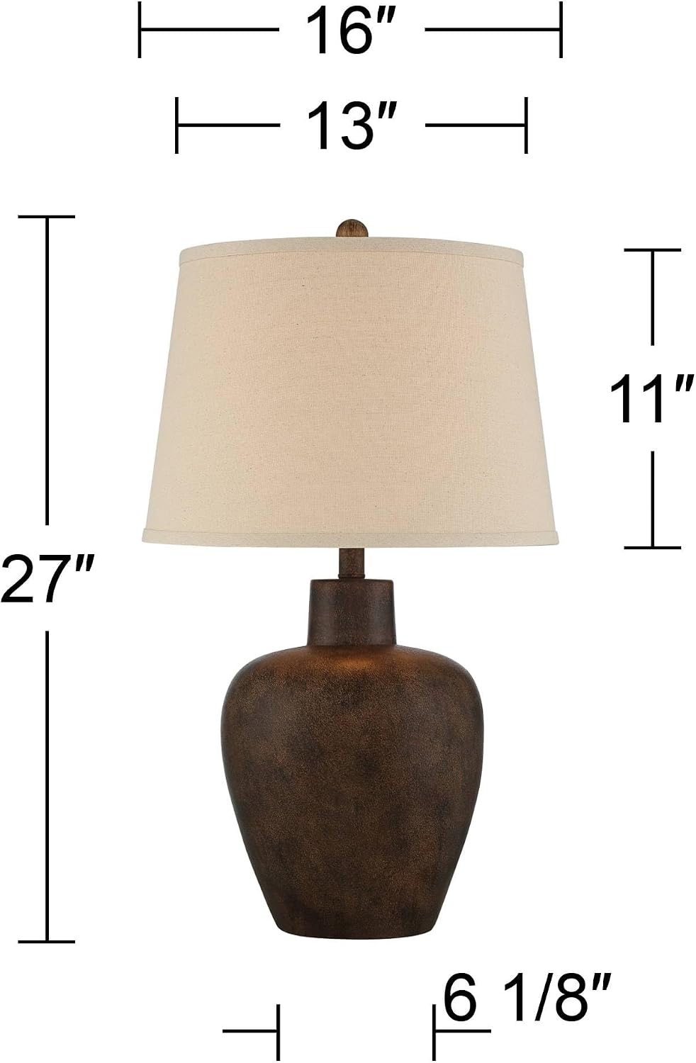 Glenn 27" Tall Table Lamps Set of 2 Terra Cotta Urn with Smart Socket WiFi image 4