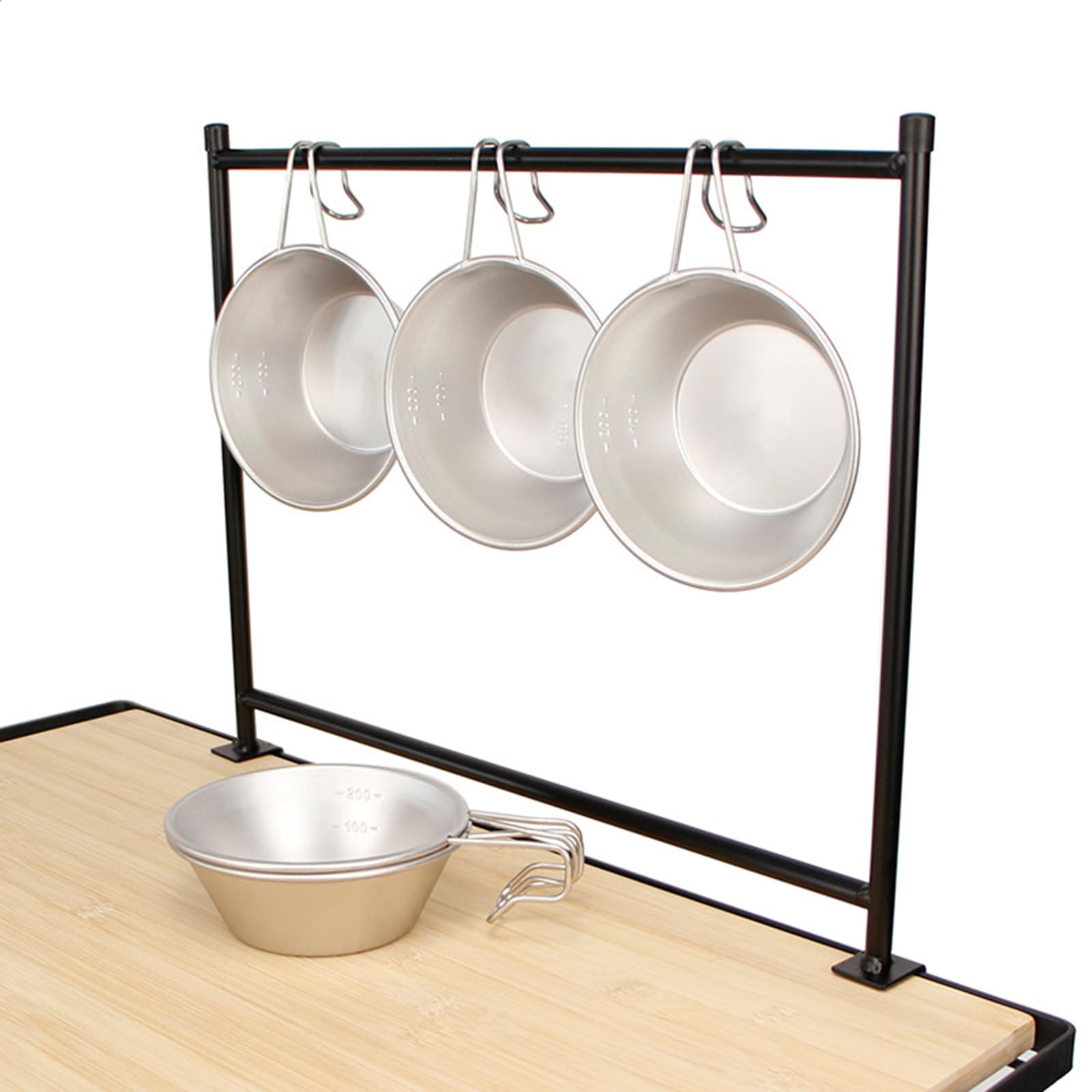 Laikoutd Stainless Steel Camping Cup Stackable Hangable Soup Bowl Portable Coffee Cup Picnics Tableware For Camping And Picnics