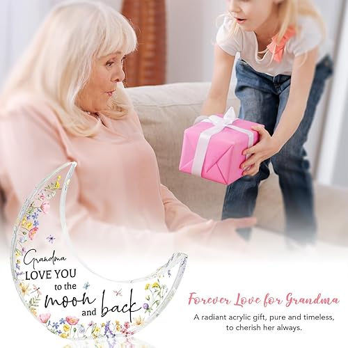 Miniatura 3 de Regalos para el día de la madre para abuela, regalos para abuela, delicados regalos de cumpleaños de nietos, decoraciones acrílicas de luna de 5.0 x