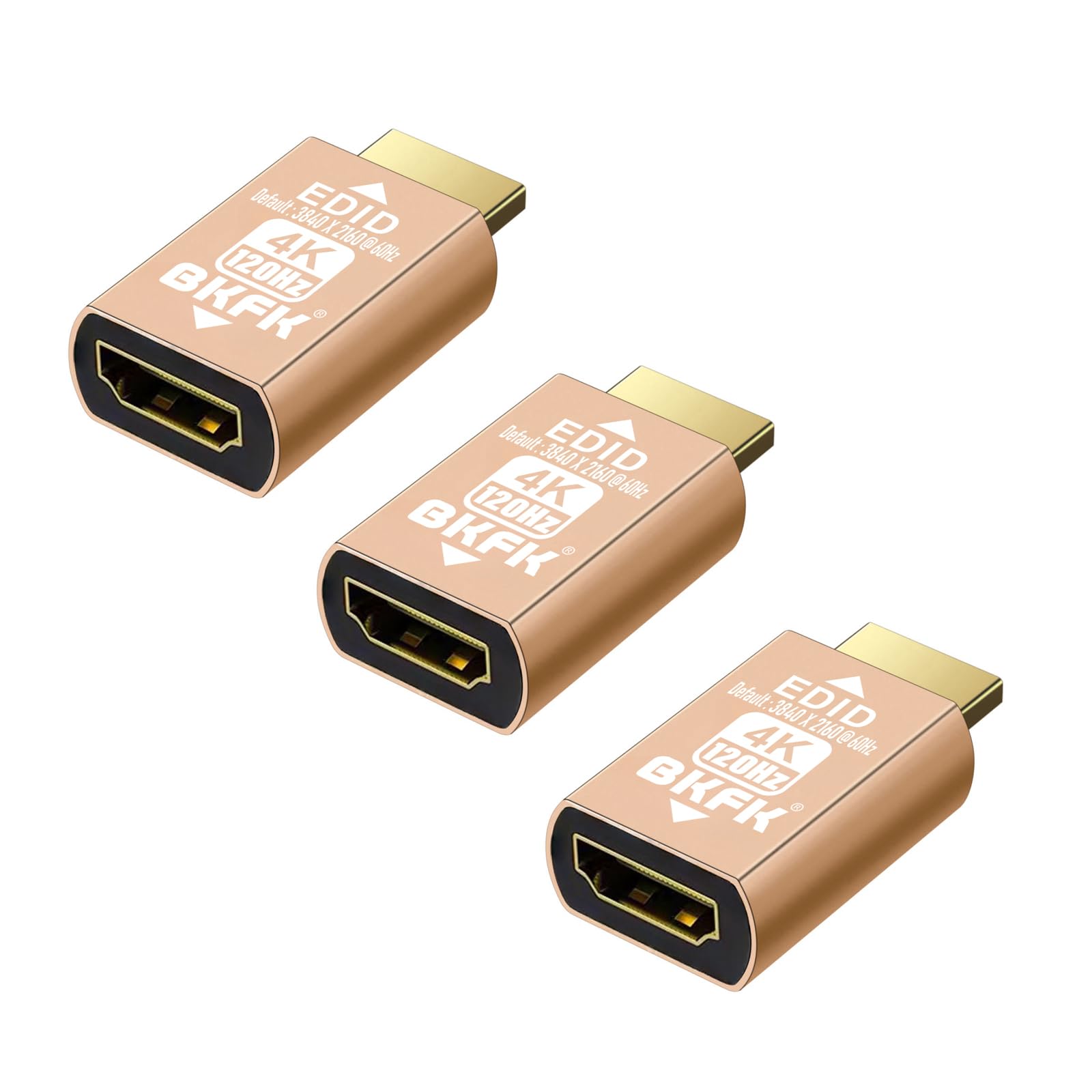 HDMI edid Emulator Adapter, 3840X2160@120Hz-3Pack emulators,Reliable Pass-Through for Extender/AV Receiver/Video Splitters