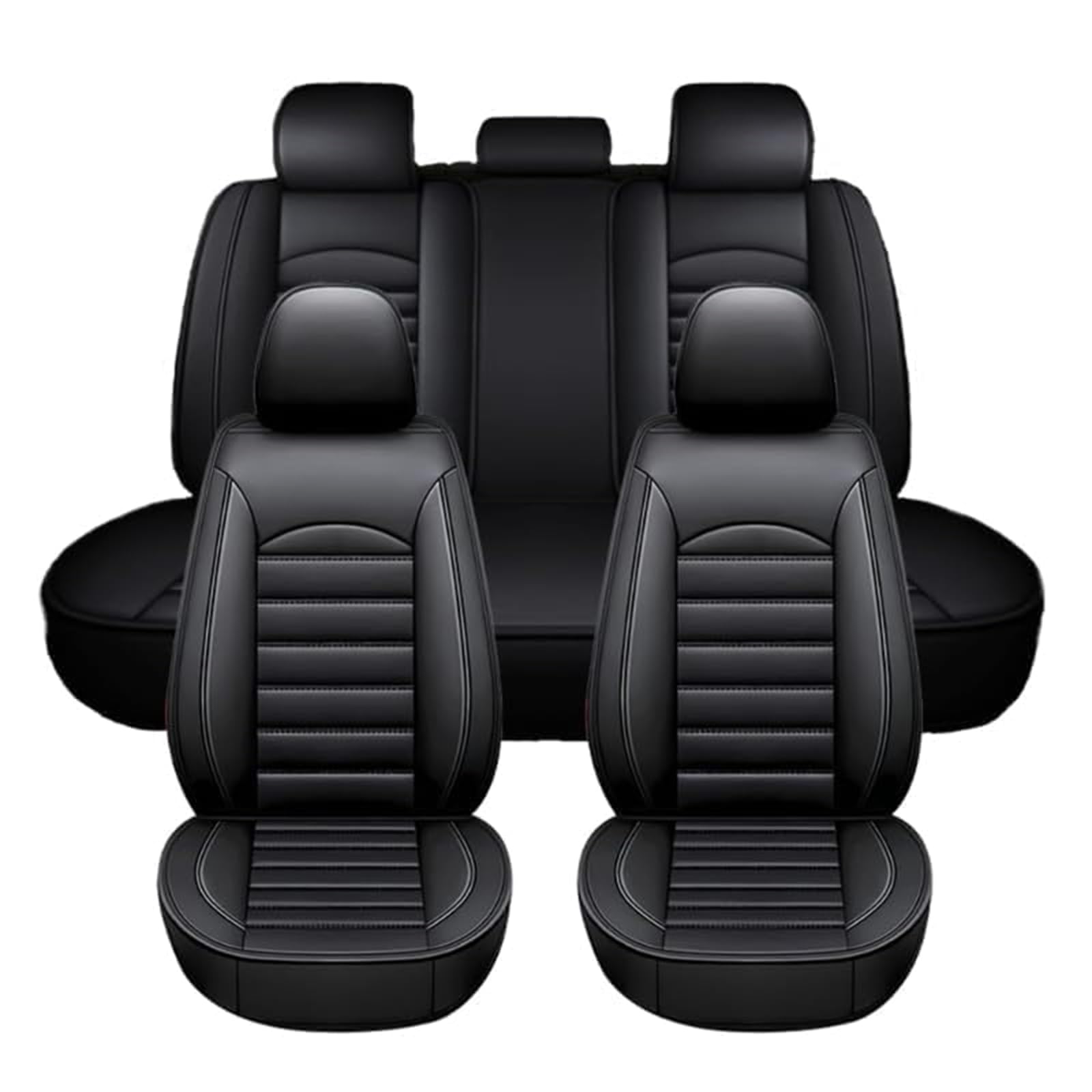 Housses de Siège Voiture pour Peugeot 208 508 307 407 308 SW 2008 5008 3008 Cuir Imperméable Confortable Antidérapant De Interieur Accessoires Facile À Nettoyer