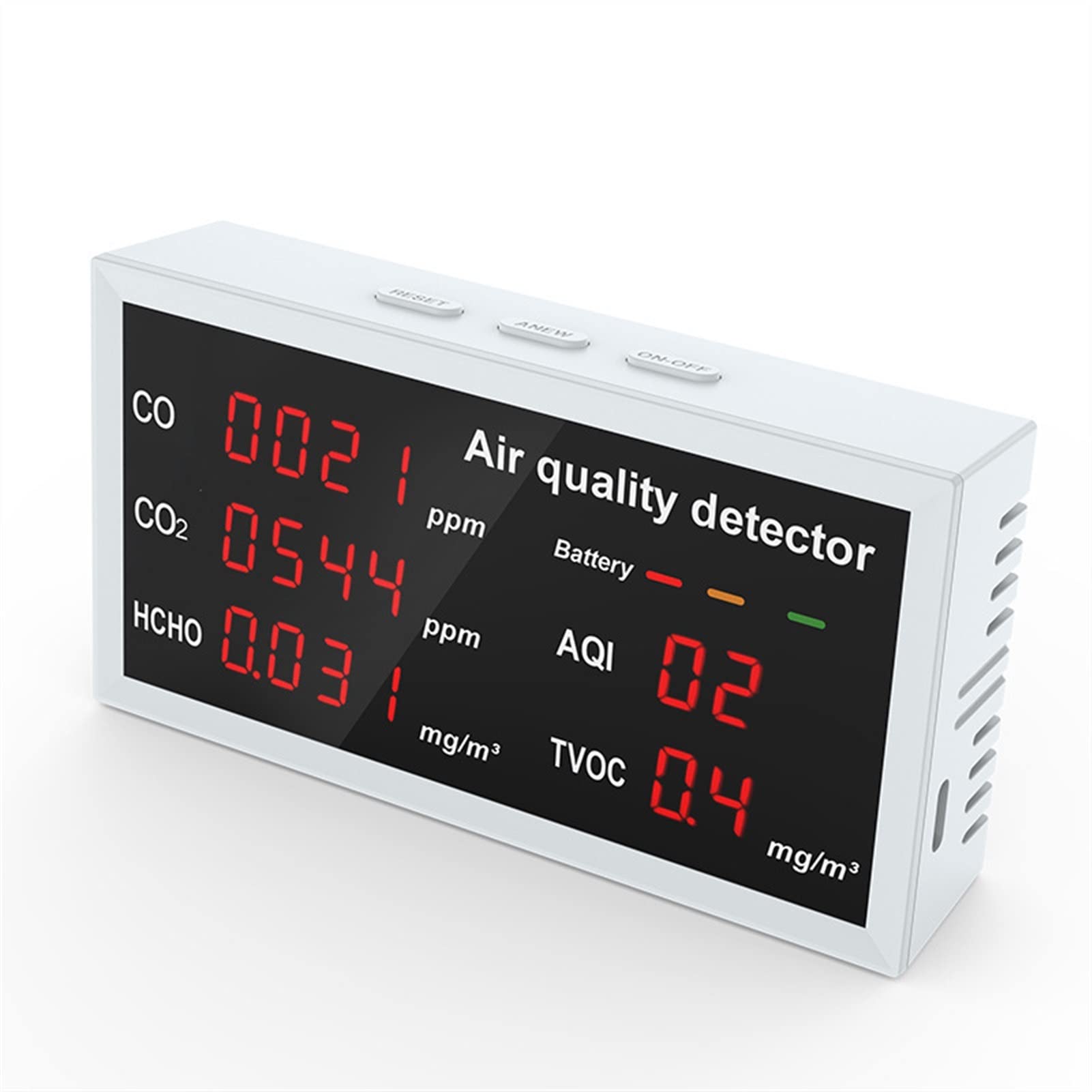 Gas Detector, Formaldehyde Concentration Detector Carbon Dioxide Monitor CO2 Air Quality Indoor and Outdoor Environment Detector