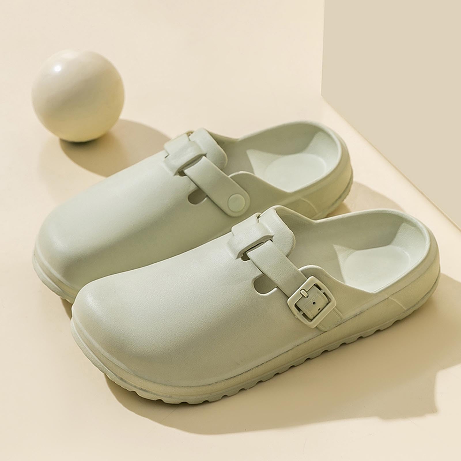 Damen Gartenschuhe Bequeme Leichte Clogs Pantoletten mit Druck-Design, für Küche, Garten, Innen & Außen