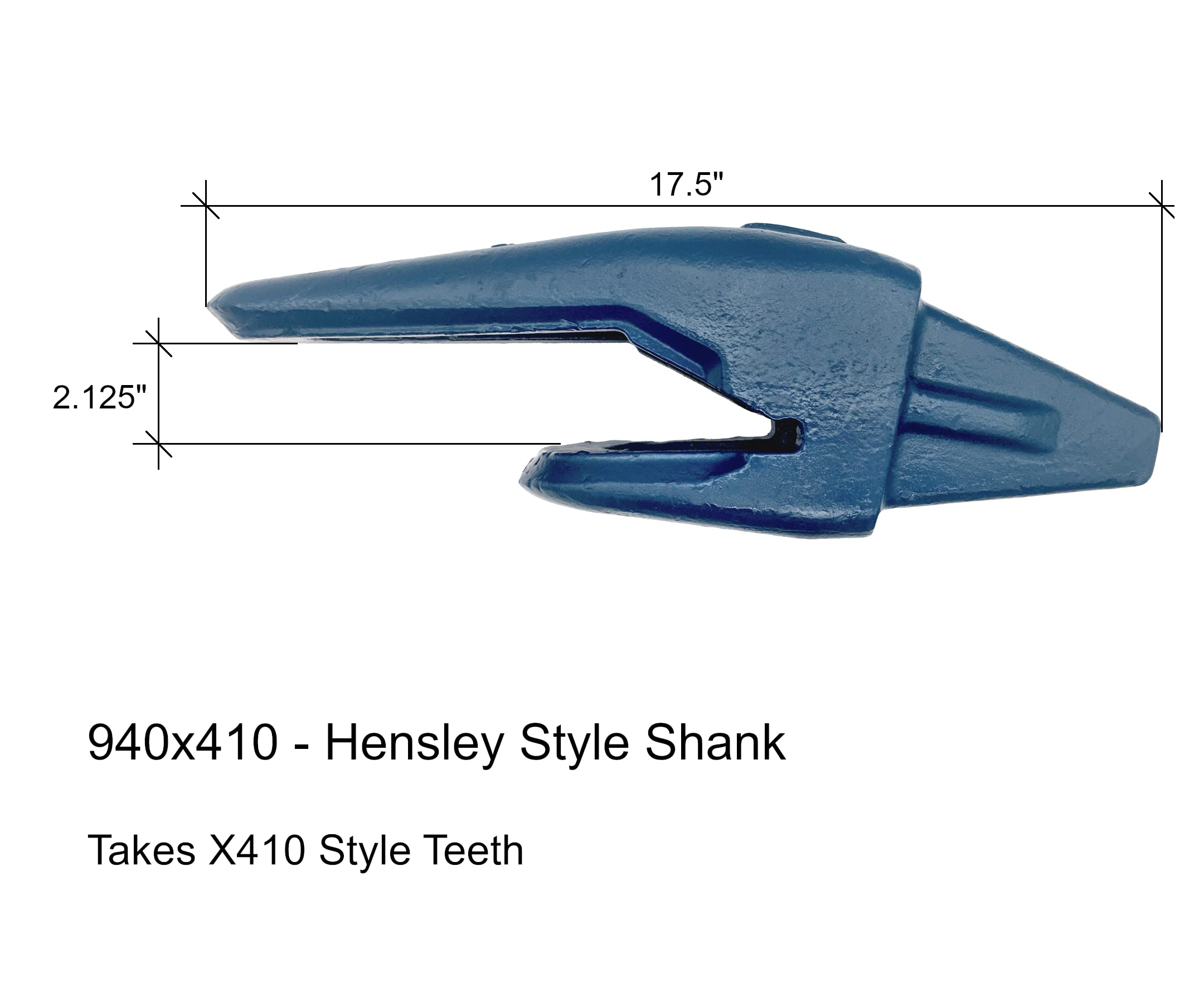 Hensley Style Parabolic Bucket Adapter Shank for 2
