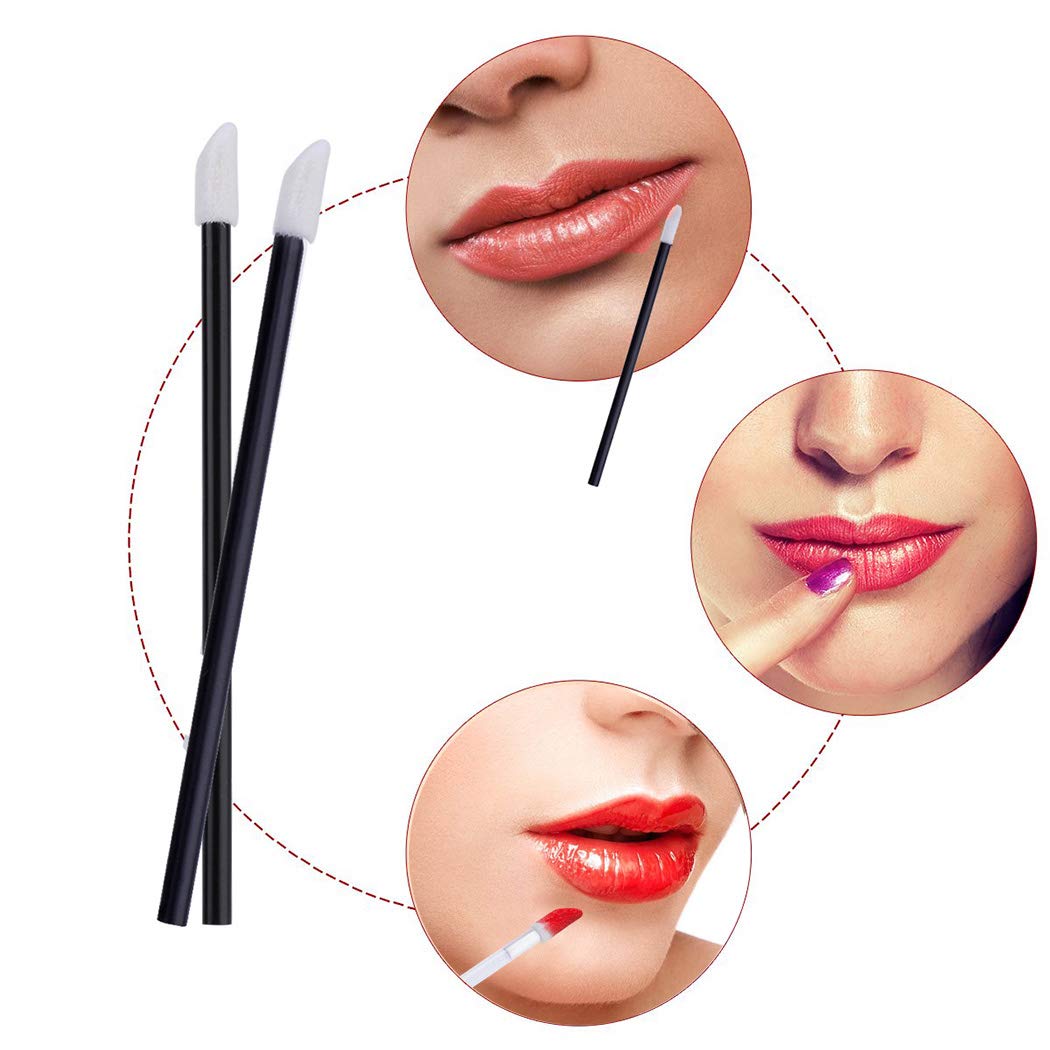 200 piezas Kits de pinceles de maquillaje desechables negro