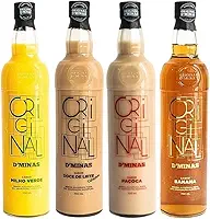 Kit Licores Sabores do Brasil Original D'Minas: Milho Verde, Doce de Leite, Paçoca e Banana, 700ml, 4 Unidades