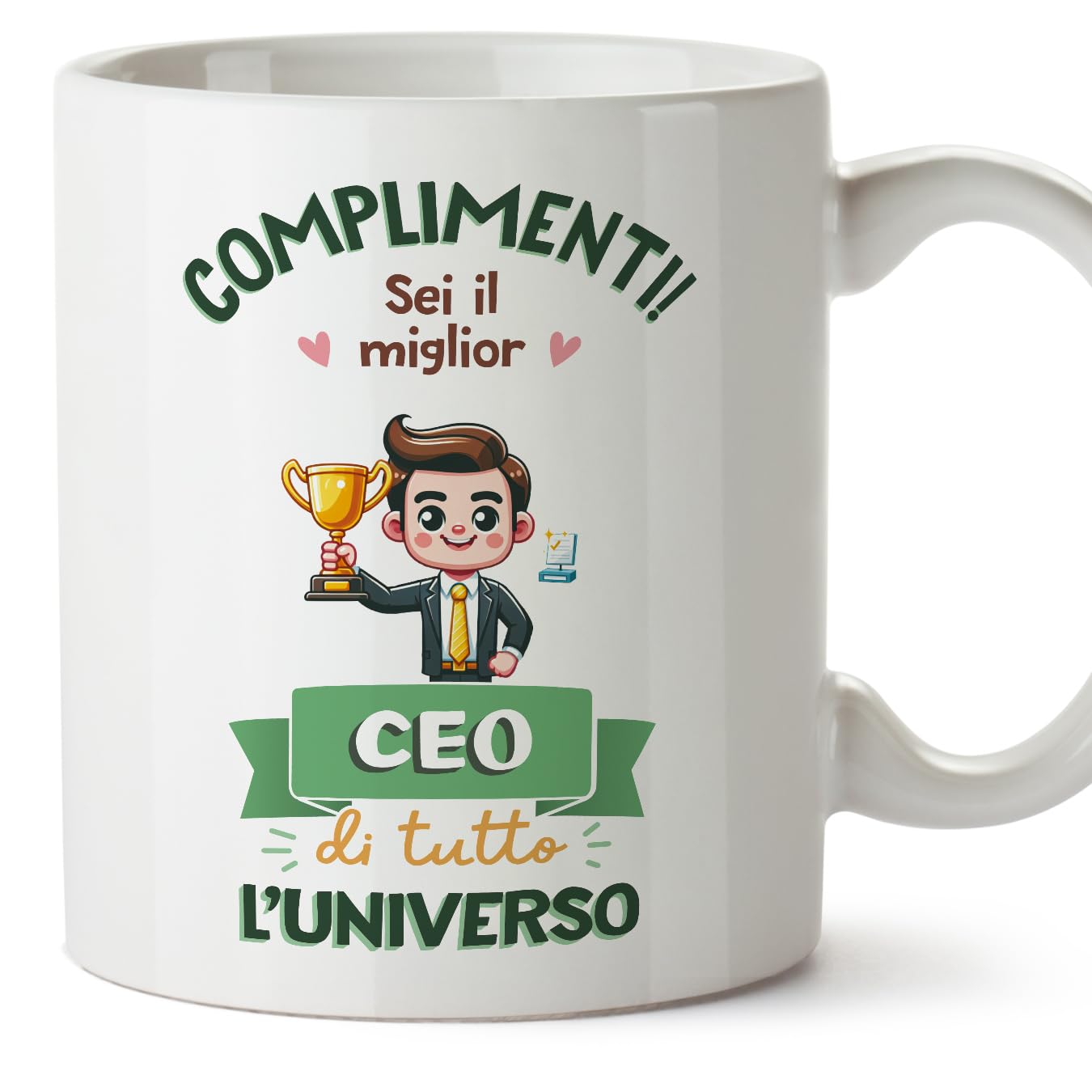 MUGFFINS CEO Man Mug - in Italian - Miglior Universo Trofeo - Funny Gift for Colleagues - Ceramic 11oz Mug — image 1