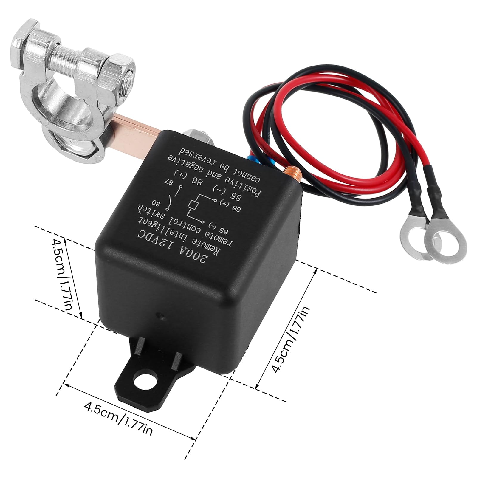 Stacca Batteria 12V 200A Con Telecomando - Interruttore di Scollegamento Remoto Riutilizzabile per Auto e Barca (Doppio Telecomando)