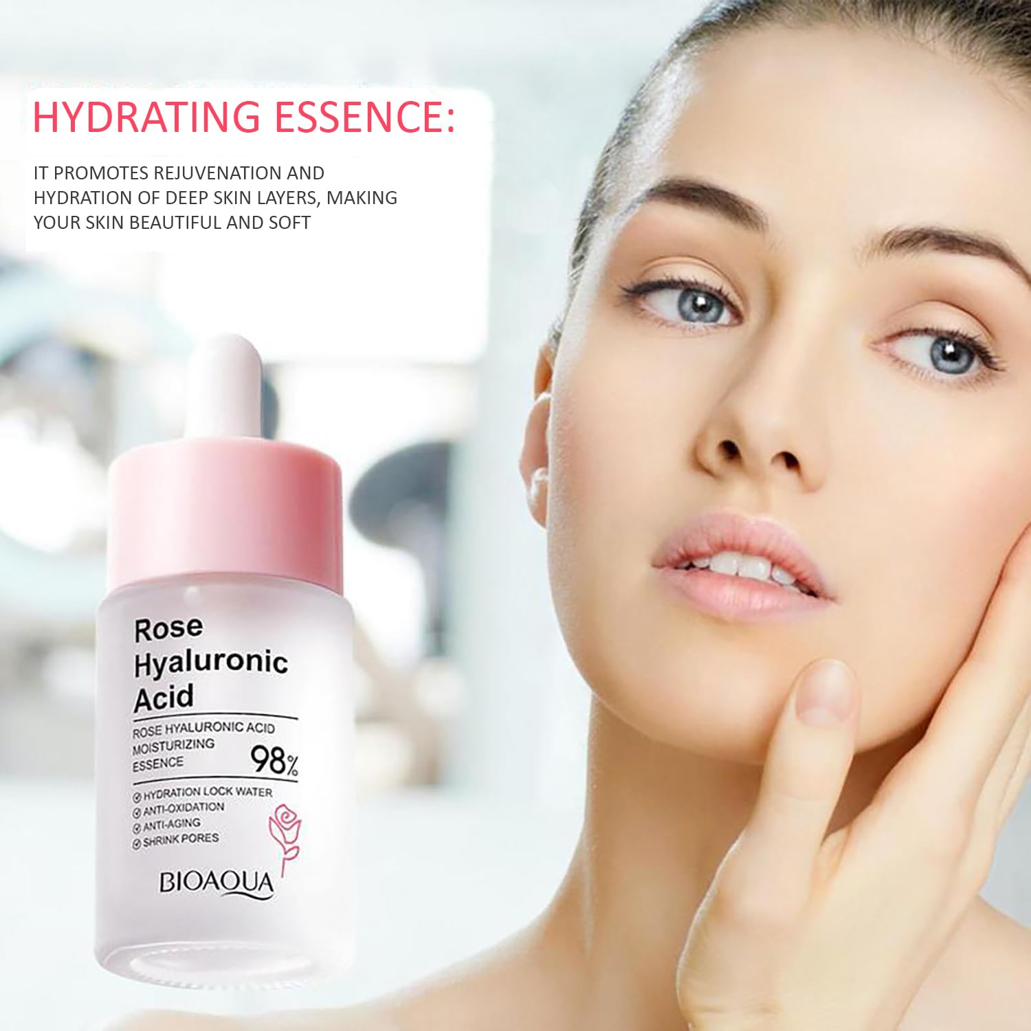 Amazon.com: BIOAQUA Face Rose Hyaluronic Acid 98% Moisturizing