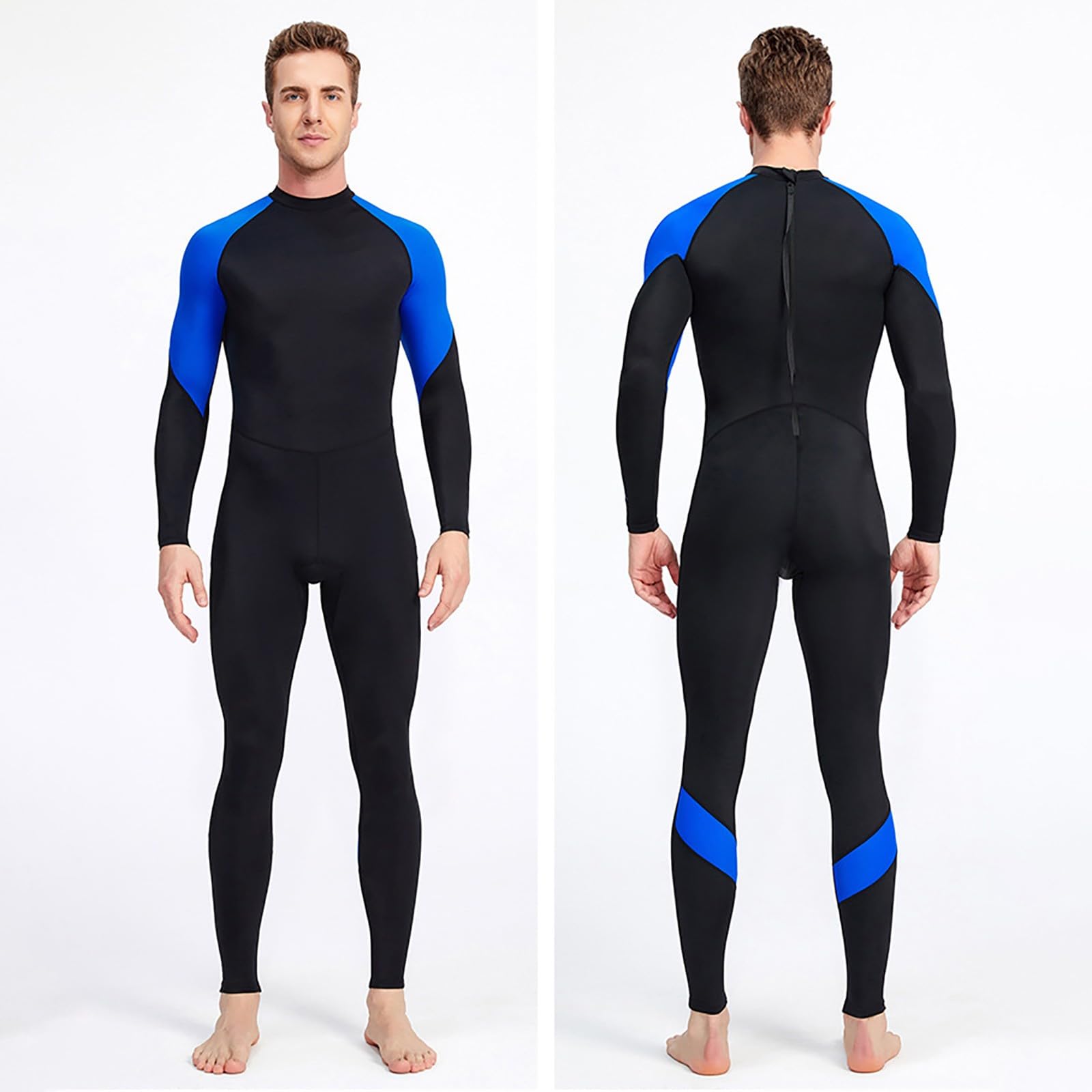 Traje de neopreno para adultos, traje de baño de nailon para hombre, talla M 3XL, traje de neopreno completo para adultos, buceo, esnórquel, traje de baño para hombre