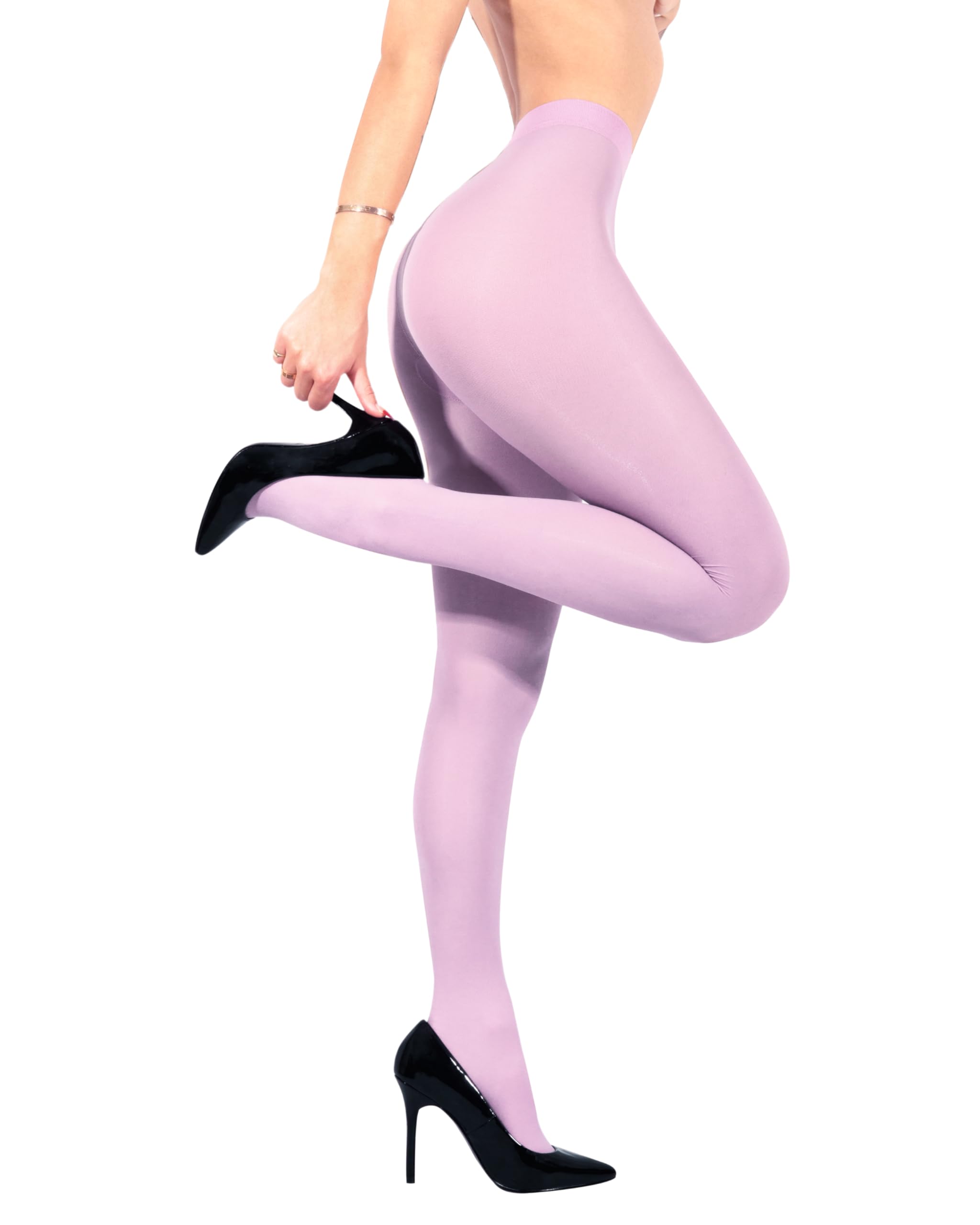 sofsy 10-Year Hosiery Craftsmanship - Italian 40 Den Run Resistant Opaque Tights for Women | High-Waist, Reinforced Toe