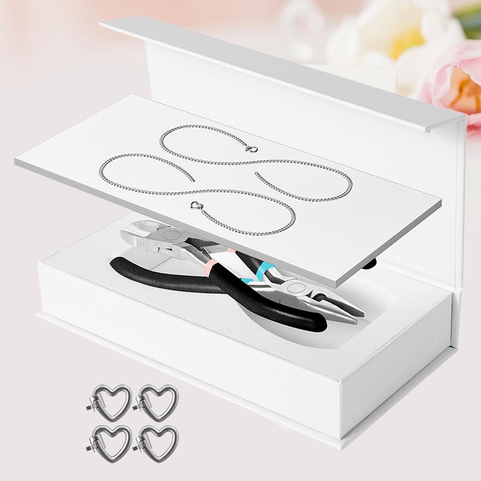 Set di braccialetti permanenti per coppie, kit per la creazione di gioielli, serate romantiche, anniversari, idea regalo premurosa, kit per, 1 paio argento, Lunghezza della catena: 23 cm
