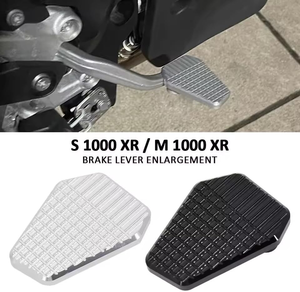 For BMW S1000XR S 1000 XR 2020-2025 M 1000 XR M1000XR Rear Foot Brake Lever Pedal Enlarge Extension Rear Brake Peg Pad (Black)