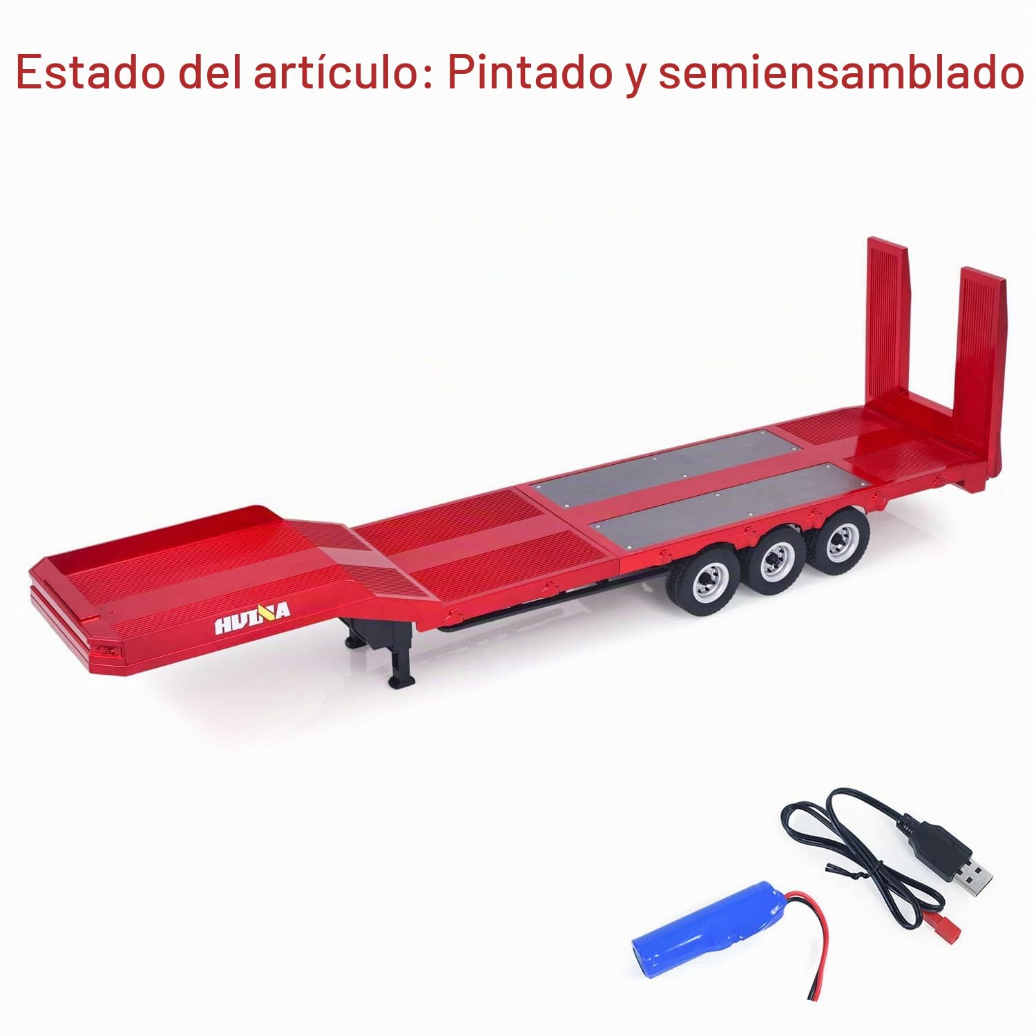 TOUCAN RC HOBBY Remolque de plástico de 3 ejes 1502 para camión teledirigido 1/18 HUINA 1501 RC camión coche piezas de actualización para hobby