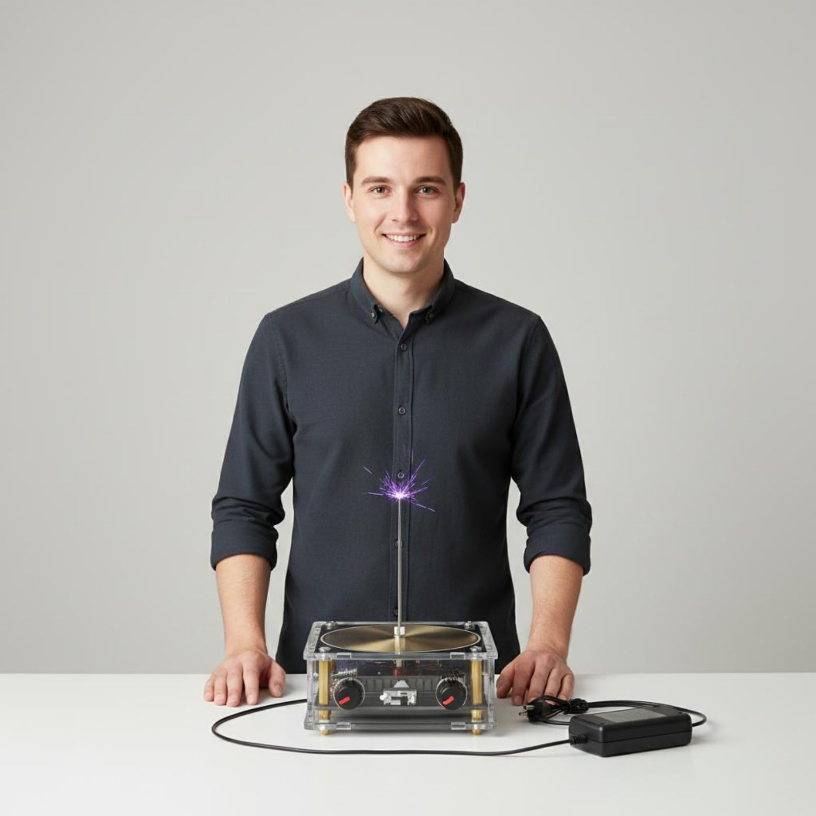 Dispositivo Audio Scientifico Bobina Musicale Elettromagnetica Diffusore a Scarica Elettrica Altoparlante Esperimento Didattico Interattivo con