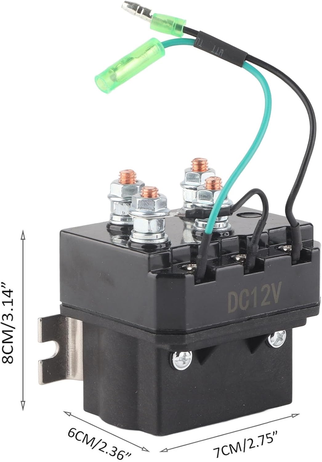 Winch Solenoid Relay Contactor, 12V 250A Solenoid Relay for ATV UTV 1500‑5000lb Winches