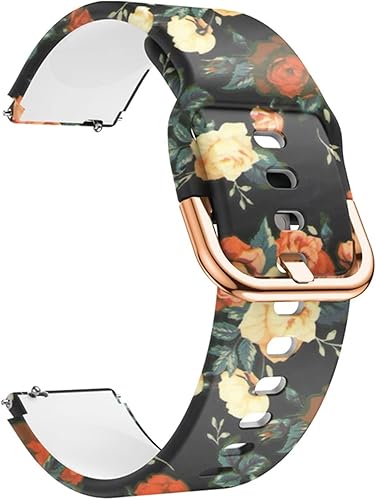 Miniatura 7 de COOVS Correa de reloj de silicona con pintura de 0.709 in para Garmin Vivoactive 4S Vivomove 3S Smart Watch para Garmin Venu 2S/Active S (color: