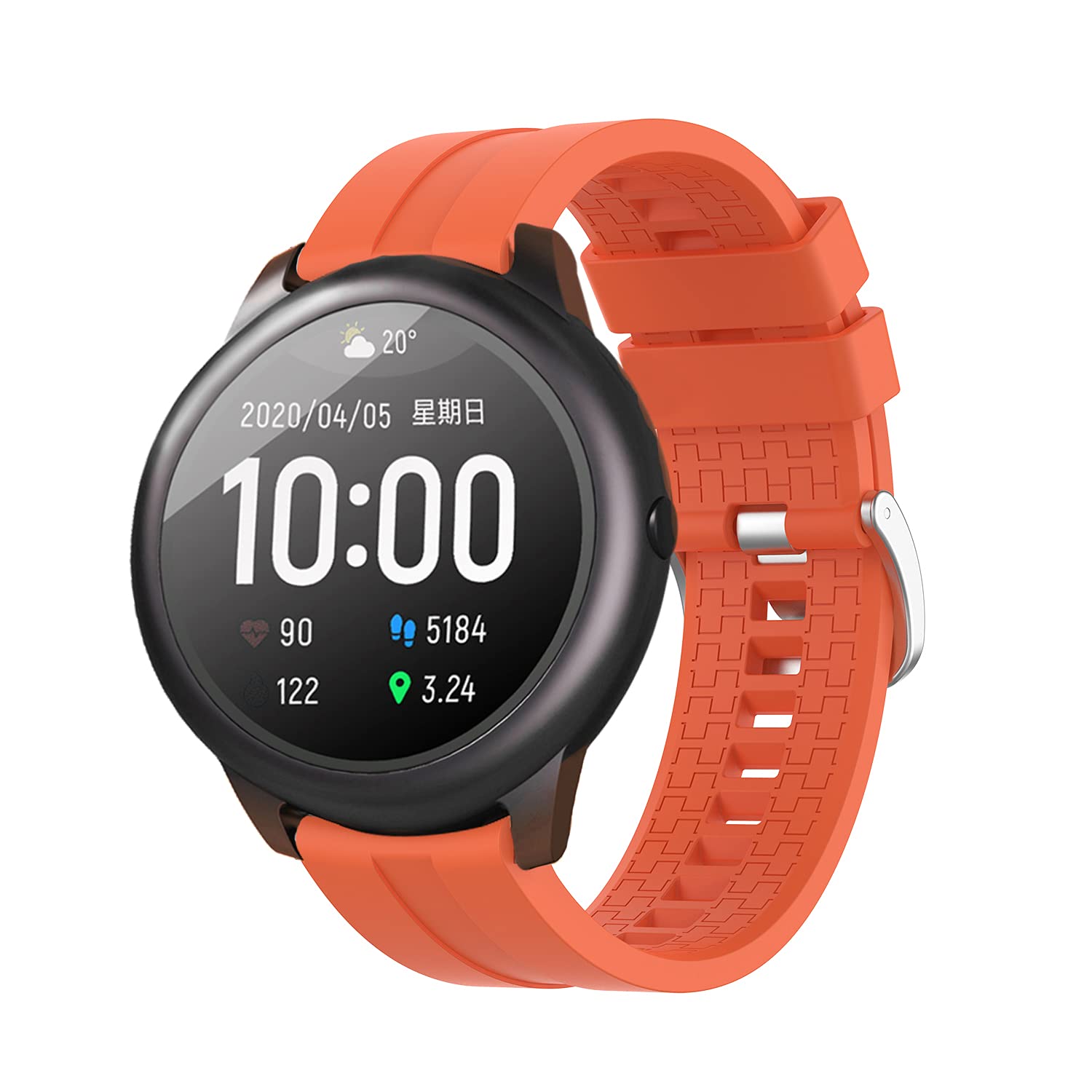 Senter band for Xiaomi Haylou LS05S band,22mm Soft Silicone Sport Replacement Strap band compatible with Xiaomi Haylou LS05S Smart Watch